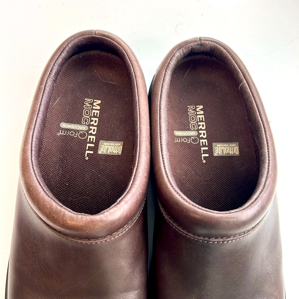 Merrell- Chocolate Brown Mules - Picture 3 of 9
